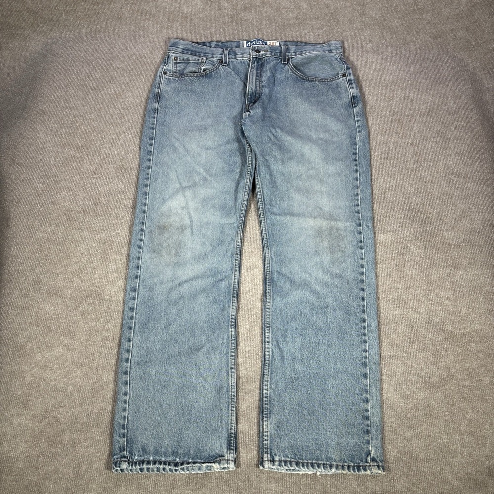 Levis Denizen 281 Jeans Mens 36x32 (Tag 38x32) Straight Fit Light Blue Denim Y2K